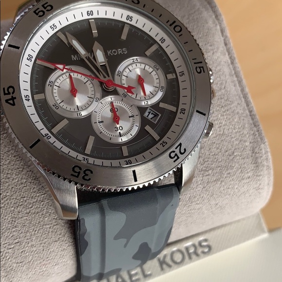 Michael Kors Silver Snow Camo Watch